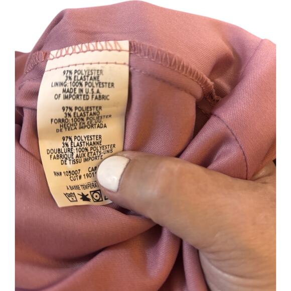 Marina Formal One Shoulder Wide Leg Jumpsuit, Rose Pink, Plus Size 16 - Picture 5 of 5